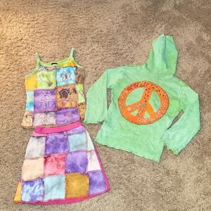 Shop Therapy 3 piece matching skirt set w/hoodie zip up jacket Girls 6/8 NEW